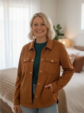 Women's Utility Jacket with Button Front